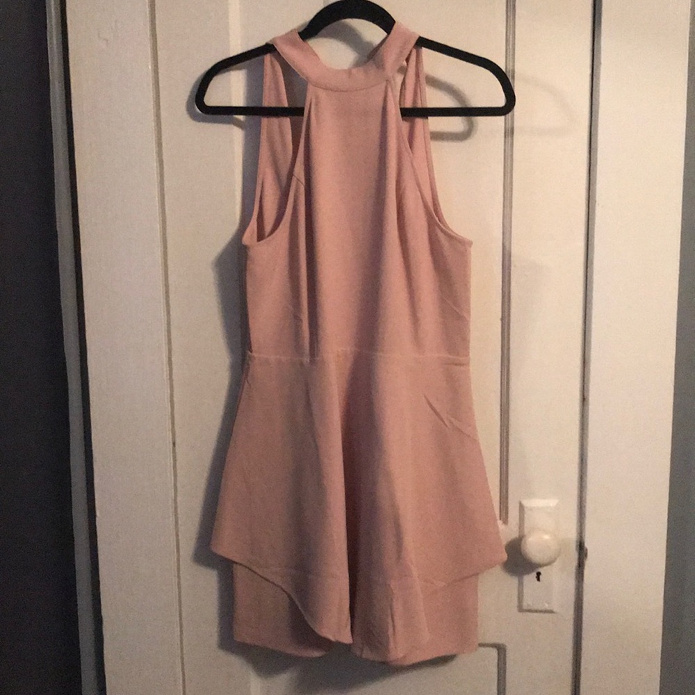 Backless pink dress